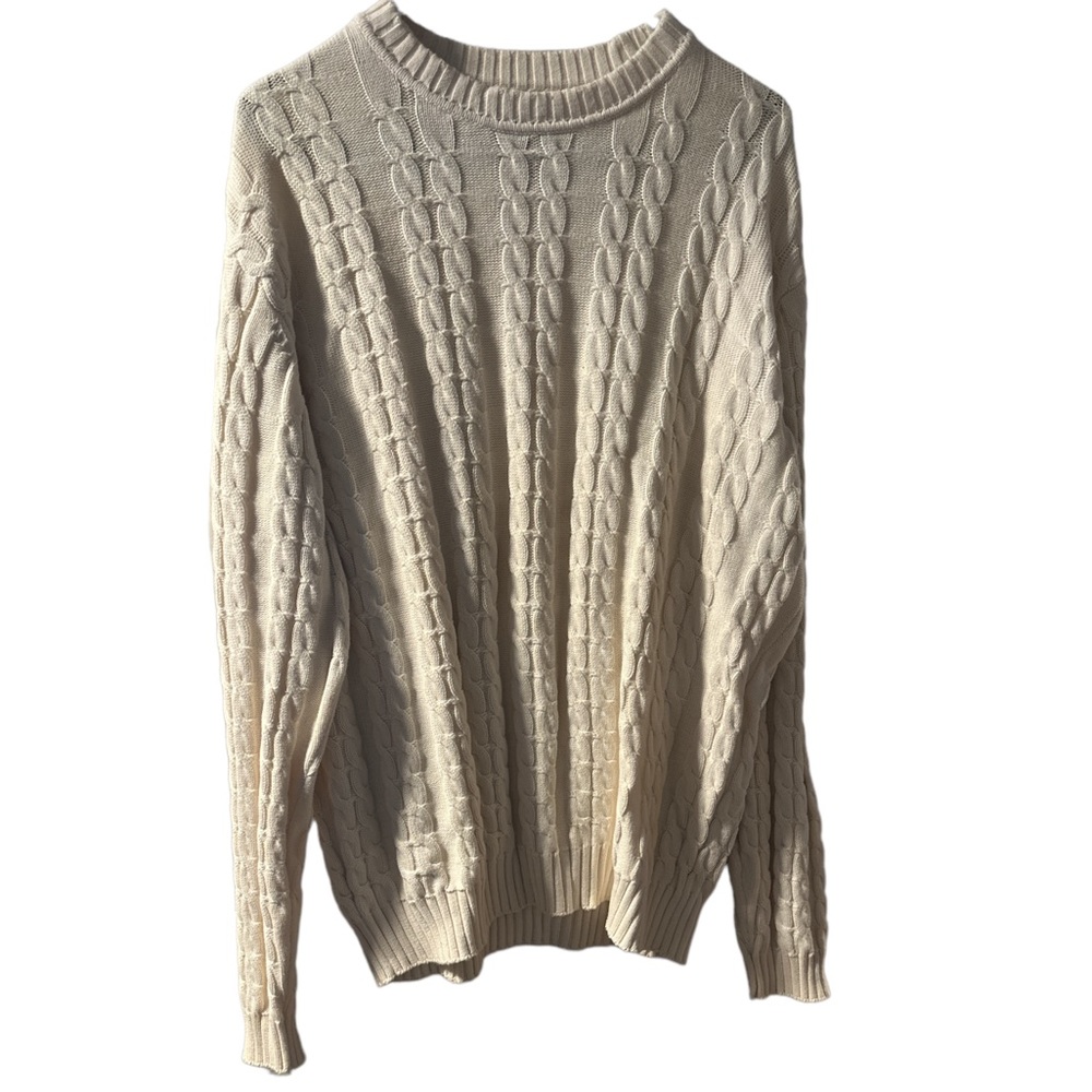 Ashworth Cable knit 100 percent cotton sweater size XL